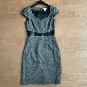 H&M Work Dress. Grey patterned. US 4